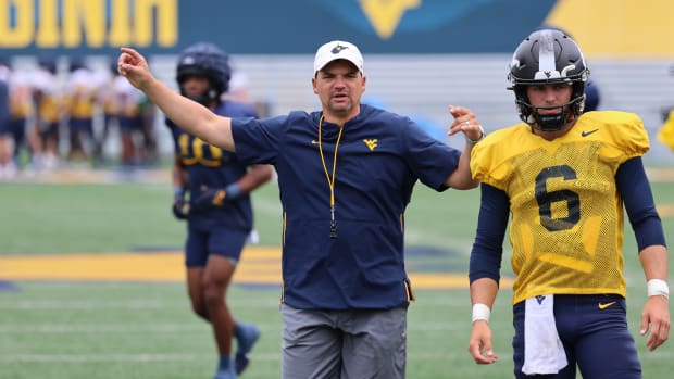 West Virginia University head coach Neal Brown