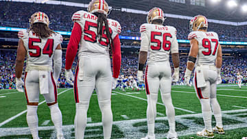 Fred Warner, De'Vondre Campbell, Leonard Floyd, Nick Bosa, San Francisco 49ers