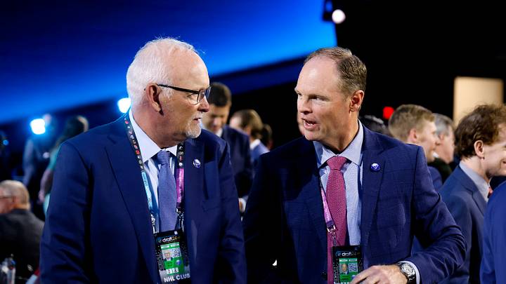 Buffalo Sabres head coach Lindy Ruff and general manager Kevyn Adams