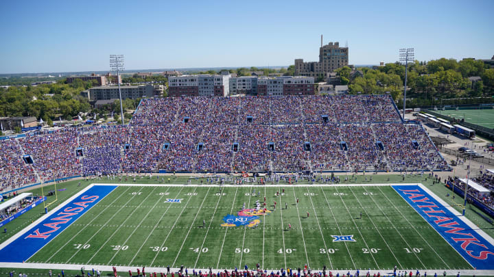 Sep 24, 2022; Lawrence, Kansas, USA; A general view of the field during the second half of the game against Duke