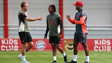 Harry Kane, Michael Olise und Vincent Kompany im Training