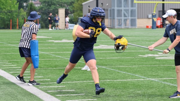 West Virginia University tight end Jack Sammarco.