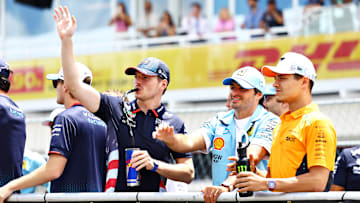 Max Verstappen, Carlos Sainz y Lando Norris en el Gran Premio de Miami de la Fórmula 1