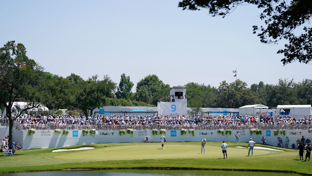 A view of the ninth hole at Colonial Country Club, home of the PGA Tour's Charles Schwab Challenge