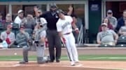 Kemp after being hit by a pitch in the bottom of the second inning. 