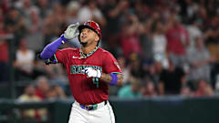 May 5, 2024; Phoenix, Arizona, USA; Arizona Diamondbacks Ketel Marte (4) runs the bases after hitting  his 6th homer of the y