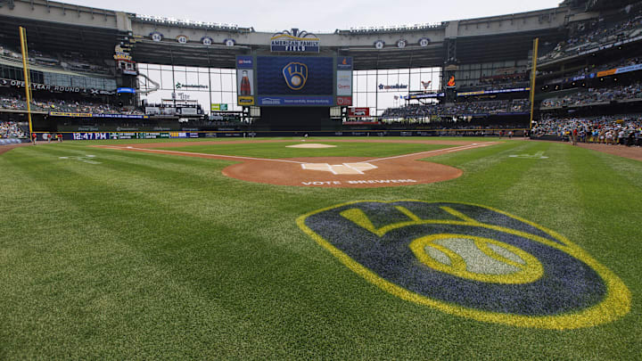 Jun 18, 2023; Milwaukee, Wisconsin, USA;  General view of American Family Field prior to the game between the Pittsburgh Pirates and Milwaukee Brewers. Mandatory Credit: Jeff Hanisch-Imagn Images