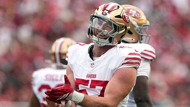 San Francisco 49ers linebacker Luke Gifford (57) 