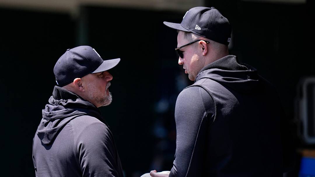 Detroit Tigers pitcher Tarik Skubal, right, talks to assistant pitching coach Robin Lund. Detroit Tigers pitcher Tarik Skubal, right, talks to assistant pitching coach Robin Lund.