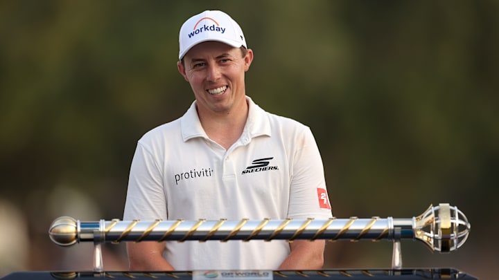 Matt Fitzpatrick defeated Rory McIlroy in a playoff at the DP World Tour Championship.