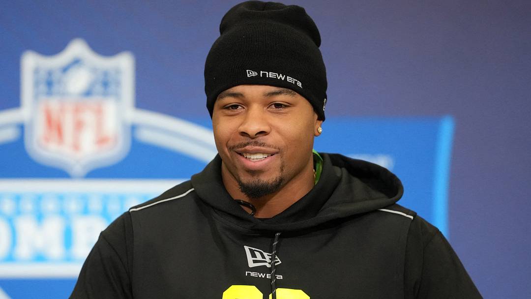 Feb 25, 2026; Indianapolis, IN, USA; Missouri linebacker Josiah Trotter (LB26) speaks during the NFL Scouting Combine at the Indiana Convention Center. Mandatory Credit: Kirby Lee-Imagn Images Feb 25, 2026; Indianapolis, IN, USA; Missouri linebacker Josiah Trotter (LB26) speaks during the NFL Scouting Combine at the Indiana Convention Center. Mandatory Credit: Kirby Lee-Imagn Images