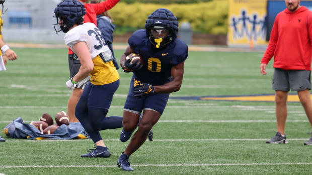 West Virginia University running back Jaylen Anderson.