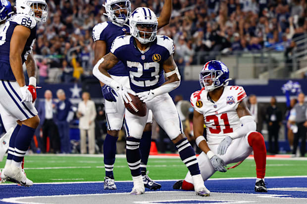 Dallas Cowboys running back Rico Dowdle