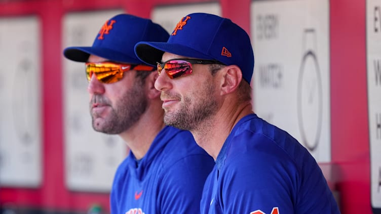 Justin Verlander (left) and Max Scherzer (right) will face off for the first time on Wednesday night as Verlander's Astros visit Scherzer's Rangers.