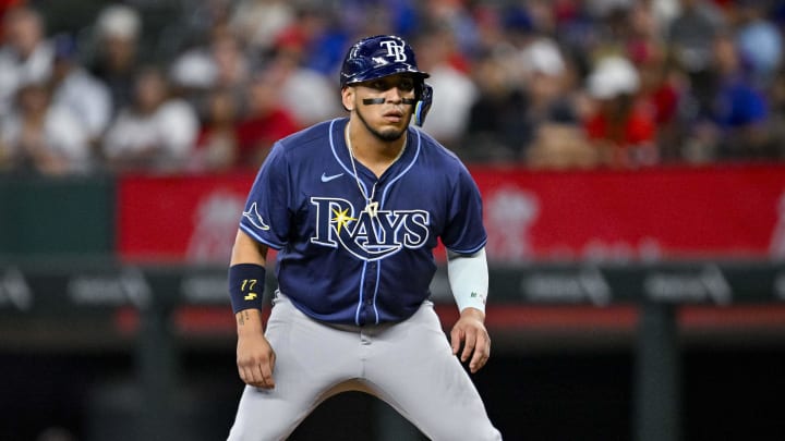 Tampa Bay Rays third baseman Isaac Paredes (17) was selected to his first All-Star Game on Sunday.
