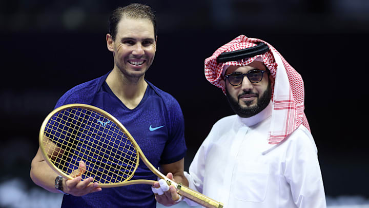 Nadal announced he signed on as ambassador for the Saudi Tennis Federation in January. Nadal announced he signed on as ambassador for the Saudi Tennis Federation in January.