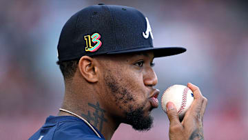 Atlanta Braves v Los Angeles Angels