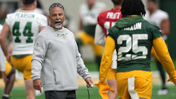 Green Bay Packers assistant head coach/special teams coordinator Rich Bisaccia is shown during organized team activities Wednesday, May 29, 2024 in Green Bay, Wisconsin.