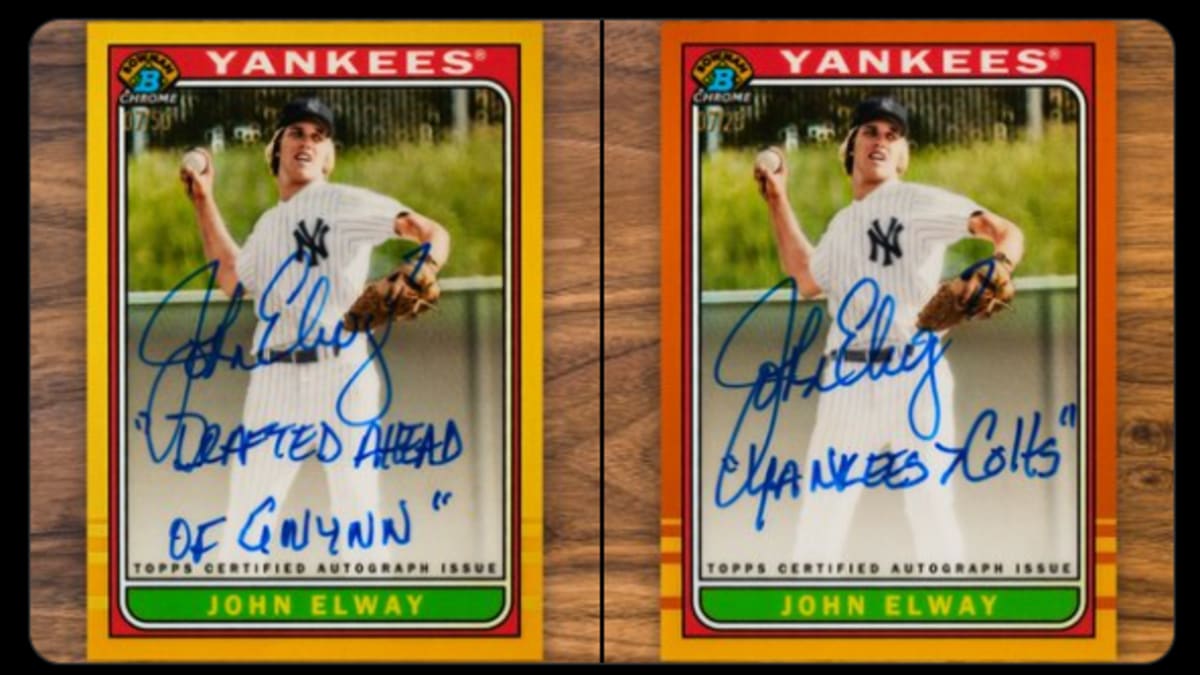 John Elway's Autographed Cards Look To Steal the Spotlight