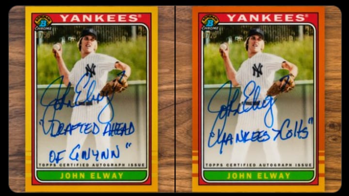 John Elway's Autographed Cards Look To Steal the Spotlight