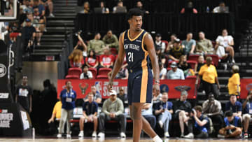 Pelicans rookie center Yves Missi (pictured) versus Minnesota Timberwolves in the 2024 Vegas Summer League