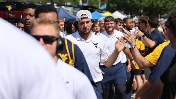 West Virginia University quarterback Nicco Marchiol