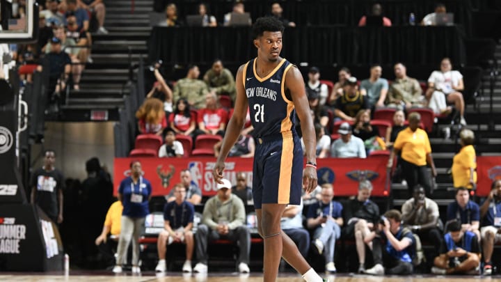 Pelicans rookie center Yves Missi (pictured) versus Minnesota Timberwolves in the 2024 Vegas Summer League