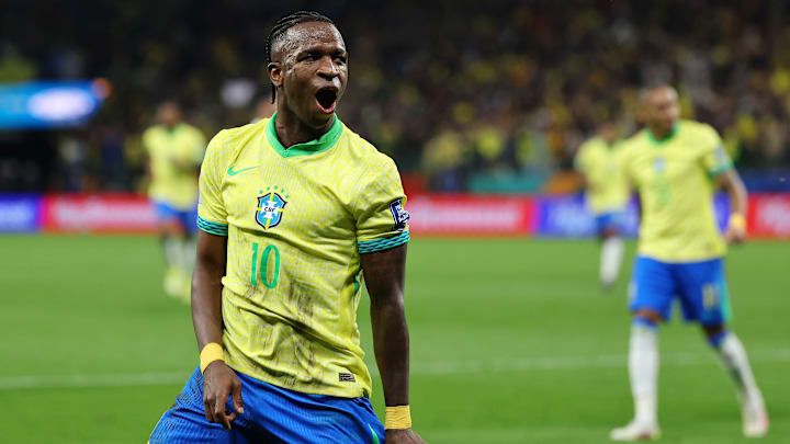 Vinícius Júnior marcou o primeiro gol da era Ancelotti na Seleção Vinícius Júnior marcou o primeiro gol da era Ancelotti na Seleção