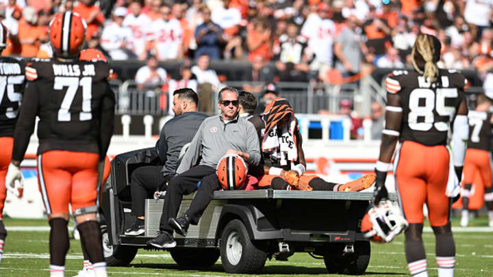 Watson was carted off during Sunday's loss with a serious injury Watson was carted off during Sunday's loss with a serious injury