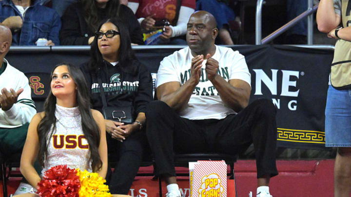 Magic Johnson Had Giddy Reaction to Michigan State s Thrilling Win Over