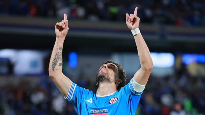 Nacho Rivero celebra uno de los tantos de Cruz Azul. Nacho Rivero celebra uno de los tantos de Cruz Azul.