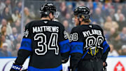 Toronto Maple Leafs forwards Auston Matthews and William Nylander.