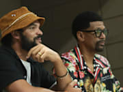 Joakim Noah, Jalen Rose attend day ten of the 2024 US Open Tennis Championships at the USTA Billie Jean King Tennis Center on September 4, 2024 in Flushing Meadows, Queens, New York City. 