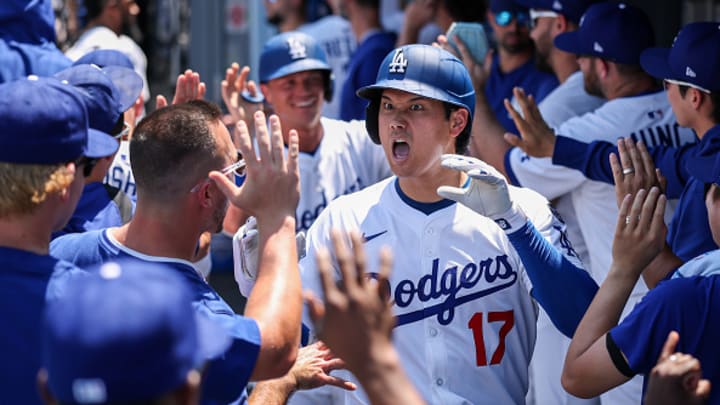 Shohei Ohtani had a very intense look on his face as he celebrated his 1,000th career hit.