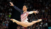 United States gymnast Suni Lee at the 2024 Olympic Games in Paris.