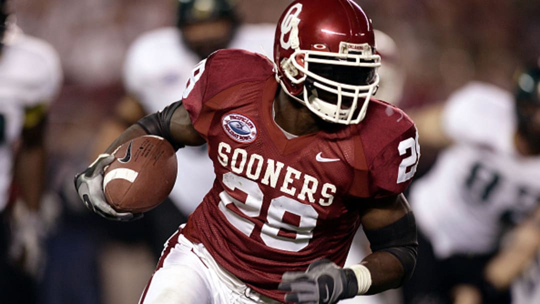 Adrian Peterson durante su etapa en Oklahoma. 