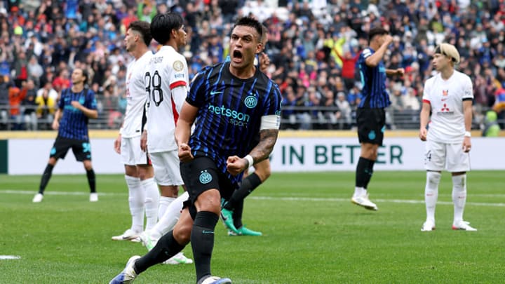 Lautaro Martínez, del Inter de Milán, celebra con furia su gol en el Mundial de Clubes.