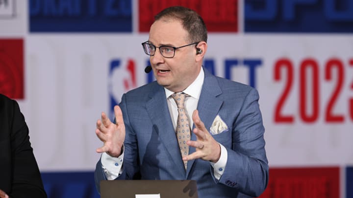 Adrian Wojnarowski at the 2023 NBA draft. Adrian Wojnarowski at the 2023 NBA draft.