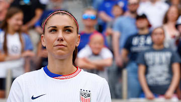 Alex Morgan #13 of the U.S. Women's National Team looks on before the game against South Korea at Dick's Sporting Goods Park on June 1, 2024 in Commerce City, Colorado. 