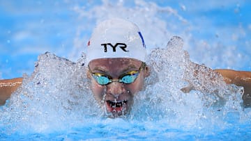 Léon Marchand durante el Mundial de Singapur.