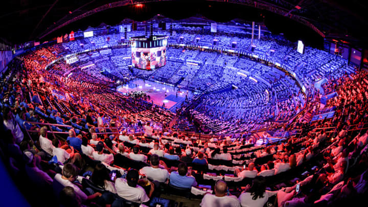 Una postal del Paycom Center de OKC. Una postal del Paycom Center de OKC.