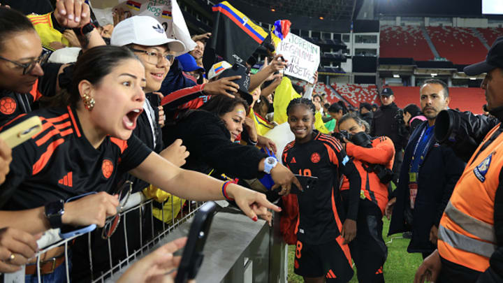 Linda Caicedo tras la victoria ante Argentina.