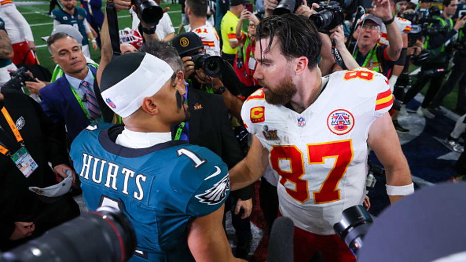 Travis Kelce, Jalen Hurts, Kansas City Chiefs