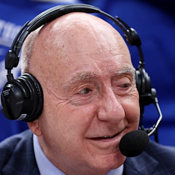 Dick Vitale calls a Kentucky-Michigan State game in 2022.