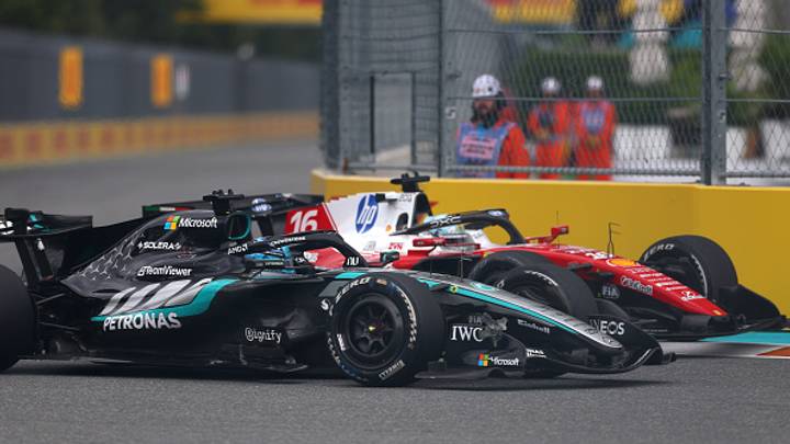 George Russell, Mercedes, Charles Leclerc, Ferrari, Miami Grand Prix, Formula 1