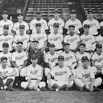 The 1949 Dodgers. Brown is in the top row, fourth from the left.