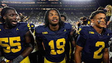 Michigan quarterback Bryce Underwood (19) gets his first big test Saturday at Oklahoma.