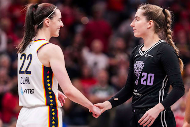 Indiana Fever guard Caitlin Clark, Golden State Valkyries guard Kate Martin 