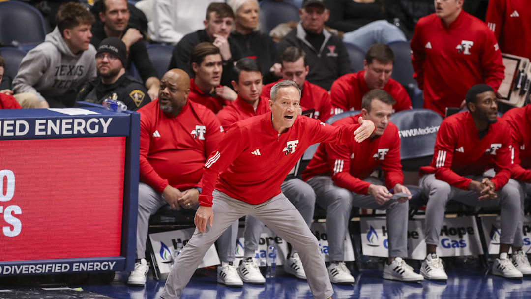 Texas Tech Red Raiders head coach Grant McCasland yells from the sideline. Mandatory Credit: Ben Queen-Imagn Images