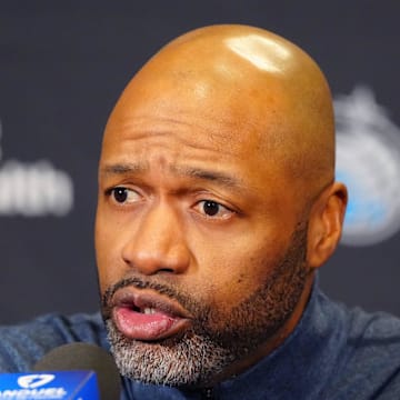 Orlando Magic head coach Jamahl Mosley before a game against the Denver Nuggets at Ball Arena. 